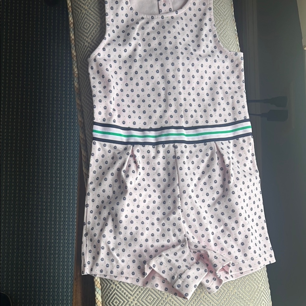 Janie and Jack Pink Floral Dot One Piece Outfit Girl size 5 NWT 52.00